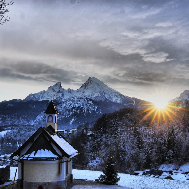 Sonnenuntergang an der Kirchleit`n Kapelle